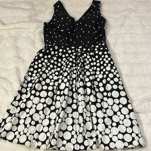 Black and white polka dot dress